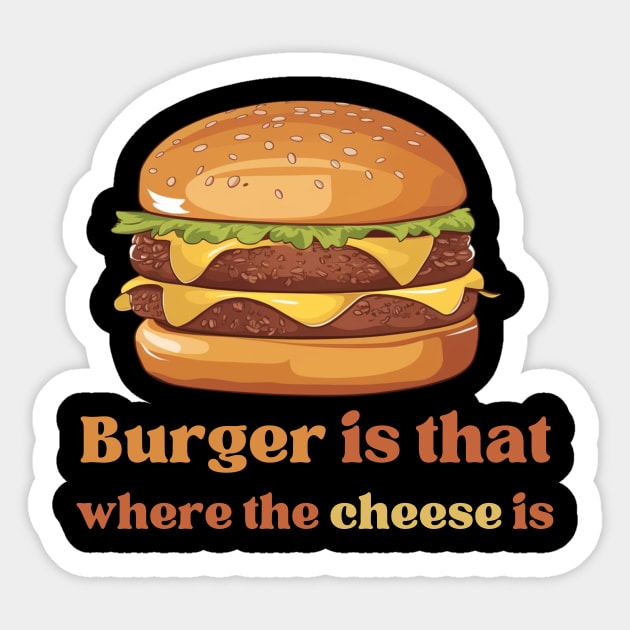 Cheeseburger Sticker by AnimeVision